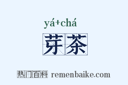 芽茶是什么意思的图片